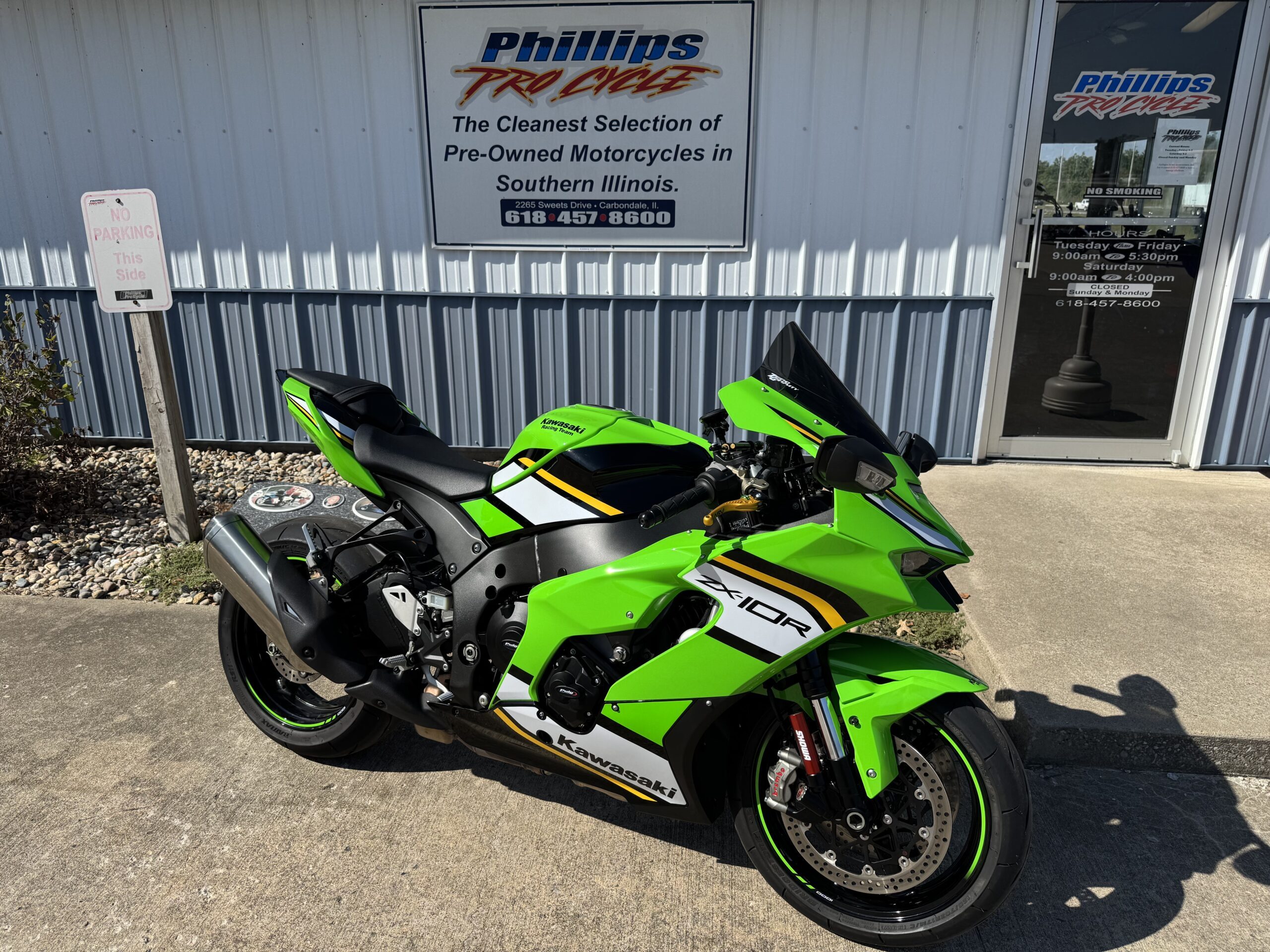 michi Lime Green 1995-2005 Kawasaki Ninja Sportbike Motorcycles