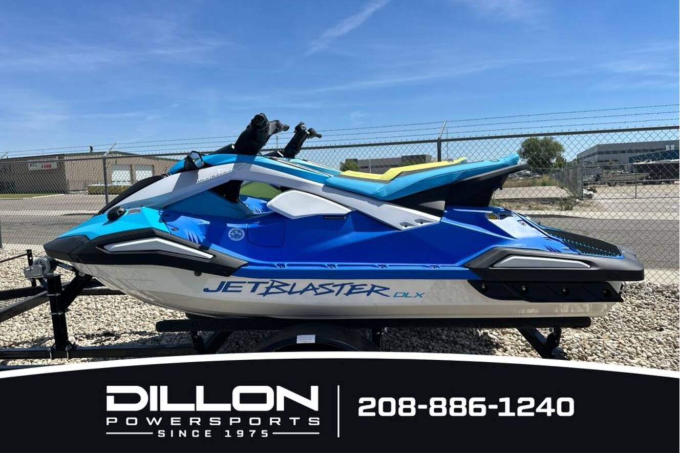 A photo of this 2026 Yamaha JETBLASTER DLX 3-AZURE BLUE/WHITE