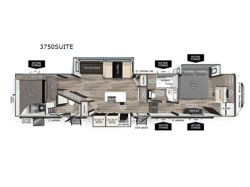 2026 Forest River Rv Cherokee Arctic Wolf 3750SUITE in ville platte LA