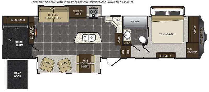 A photo of this 2016 Keystone Rv Alpine 3900RE