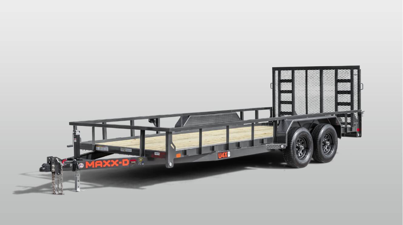 A photo of this 2026 Maxx-D U4X TANDEM AXLE UTILITY TRAILER