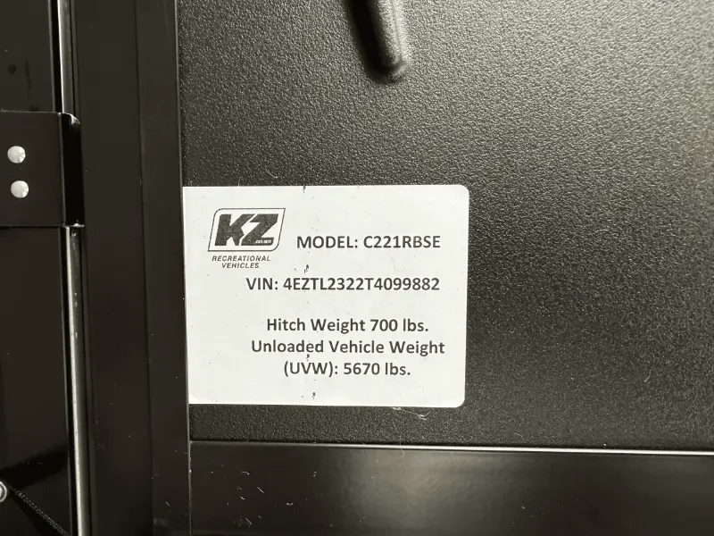 2026 KZ RV Connect SE C221RBSE