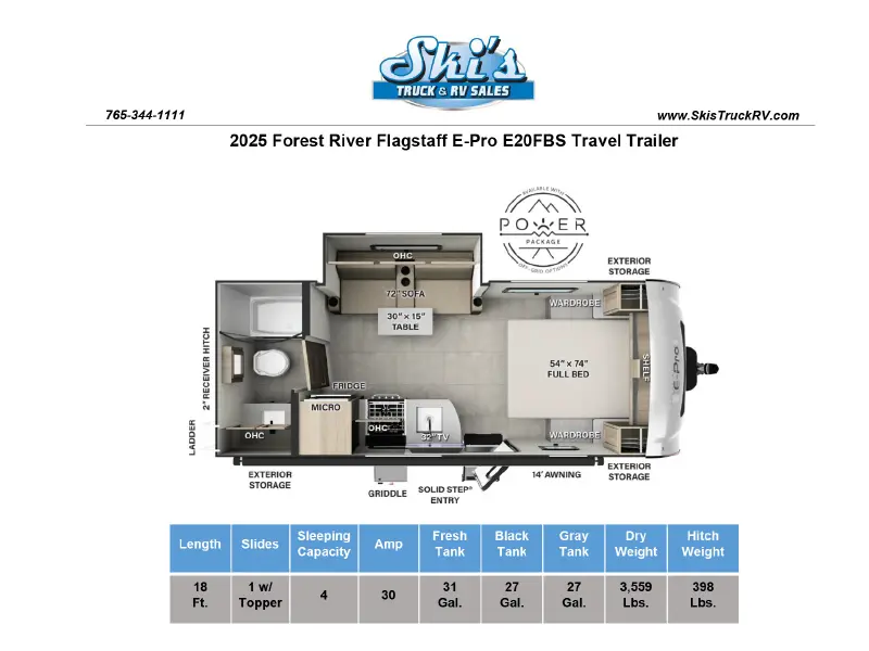 2025 Forest River Flagstaff E-Pro E20FBS