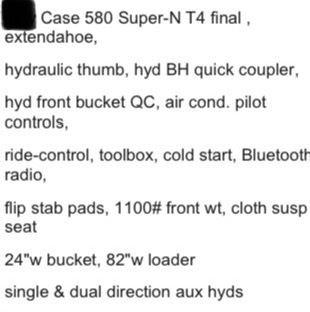 2019 CASE 580 super n t4 Backhoe