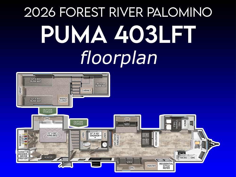 2026 Forest River PUMA VISTA 403LFT in jacksonville FL