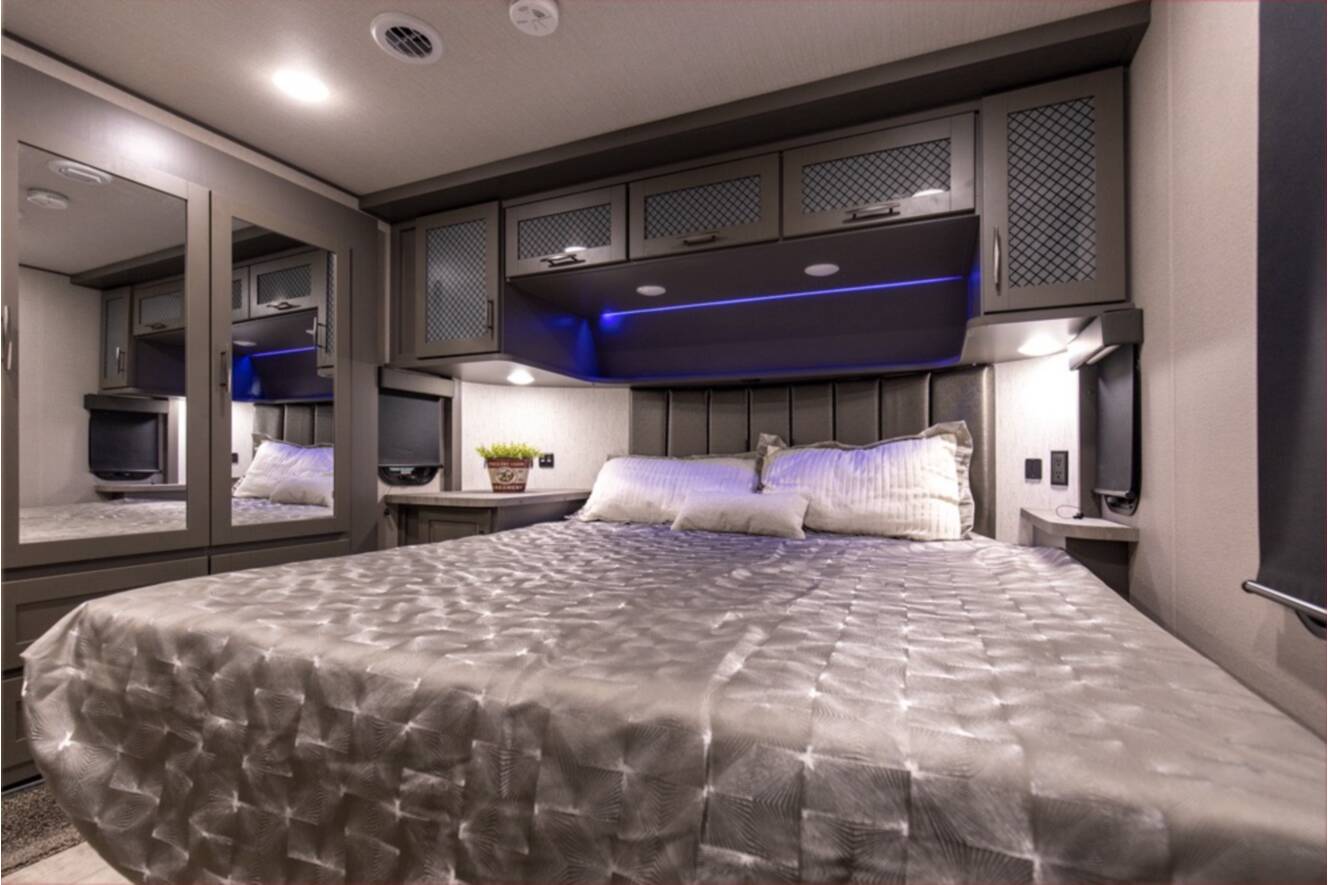 A photo of this 2022 Grand Design MOMENTUM M-CLASS 349M
