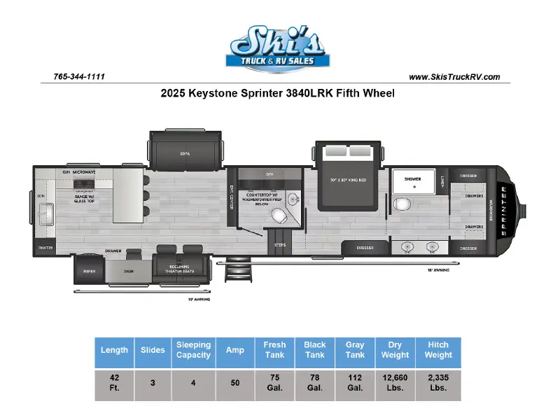 2025 Keystone Sprinter 3840LRK
