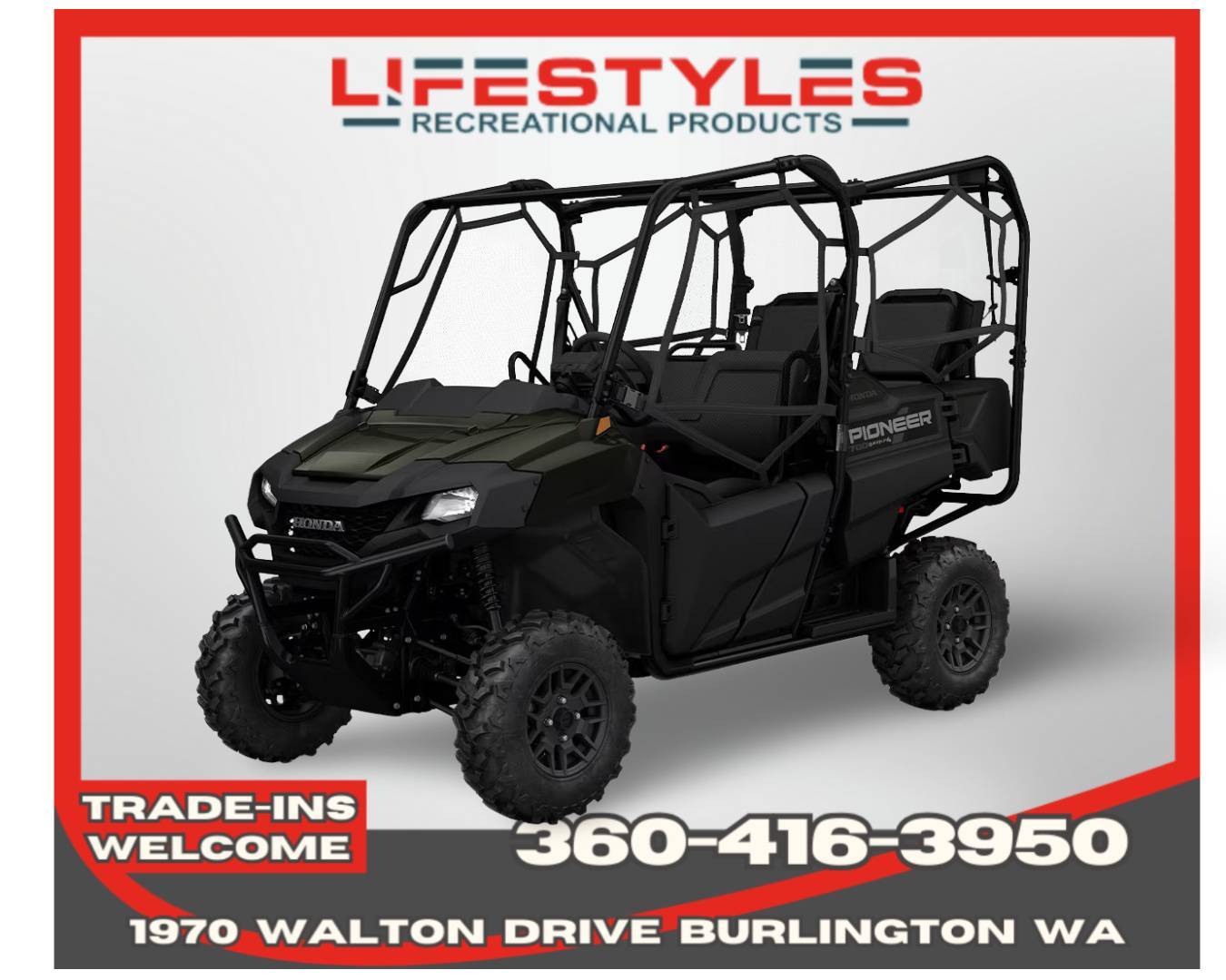New 2026 Honda Pioneer 700-4 Deluxe For Sale in Burlington, WA