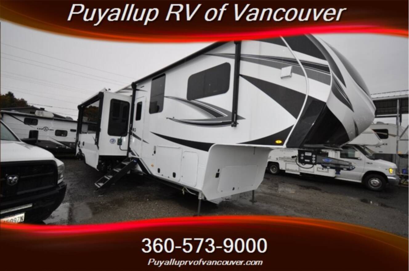 A photo of this 2023 Grand Design SOLITUDE ST391DL LOFT TWO BEDROOM