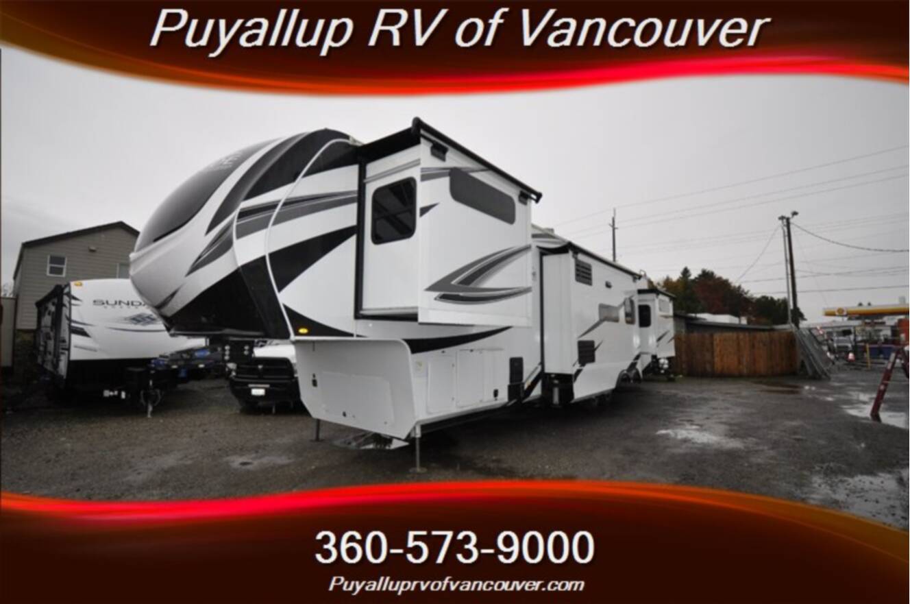 A photo of this 2023 Grand Design SOLITUDE ST391DL LOFT TWO BEDROOM