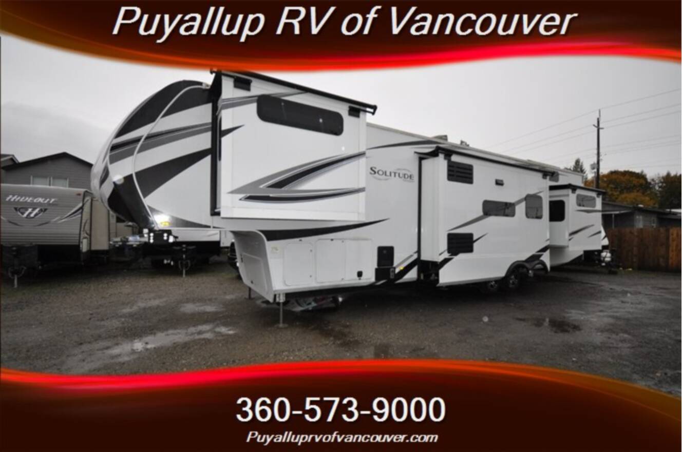 A photo of this 2023 Grand Design SOLITUDE ST391DL LOFT TWO BEDROOM