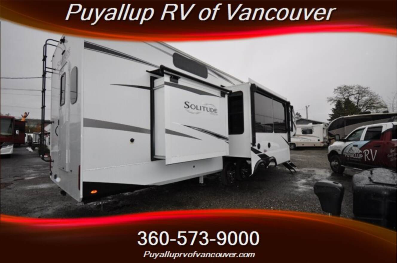 A photo of this 2023 Grand Design SOLITUDE ST391DL LOFT TWO BEDROOM