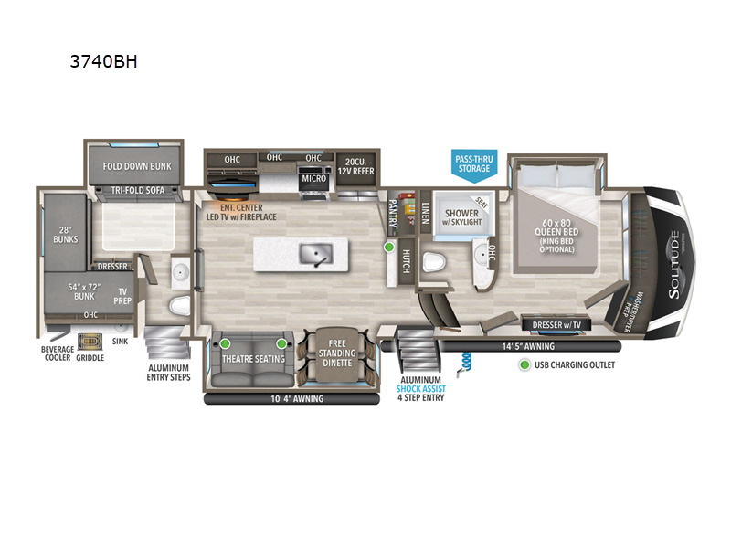 A photo of this 2024 Grand Design SOLITUDE S CLASS 3740BH