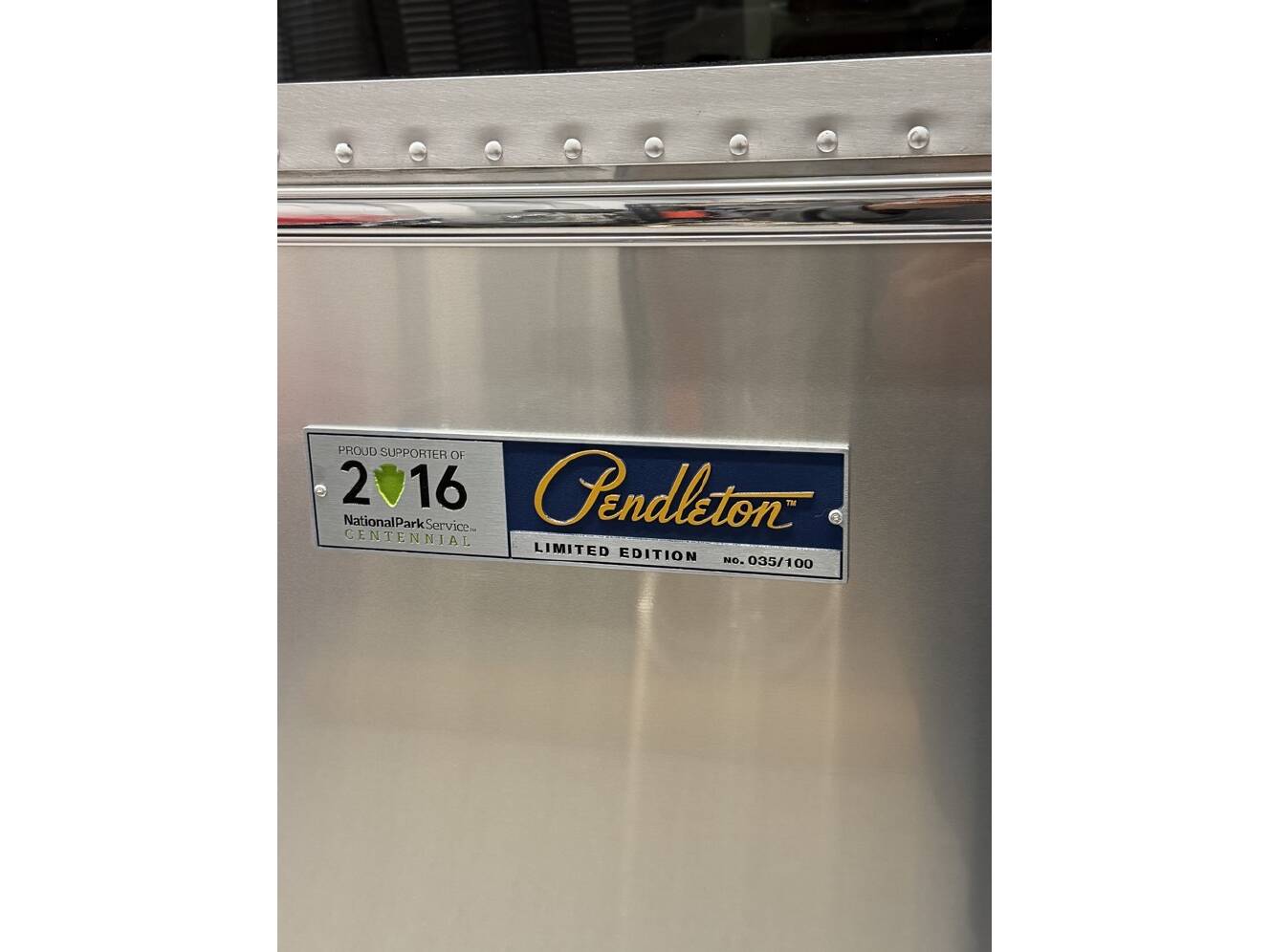 A photo of this 2016 Airstream PENDLETON 27FB