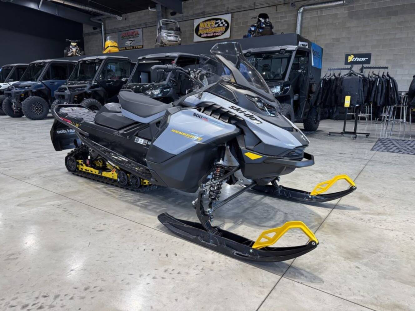 A photo of this 2025 Ski-Doo Renegade® Adrenaline® 900 ACE Turbo RipSaw 1.25_Grey