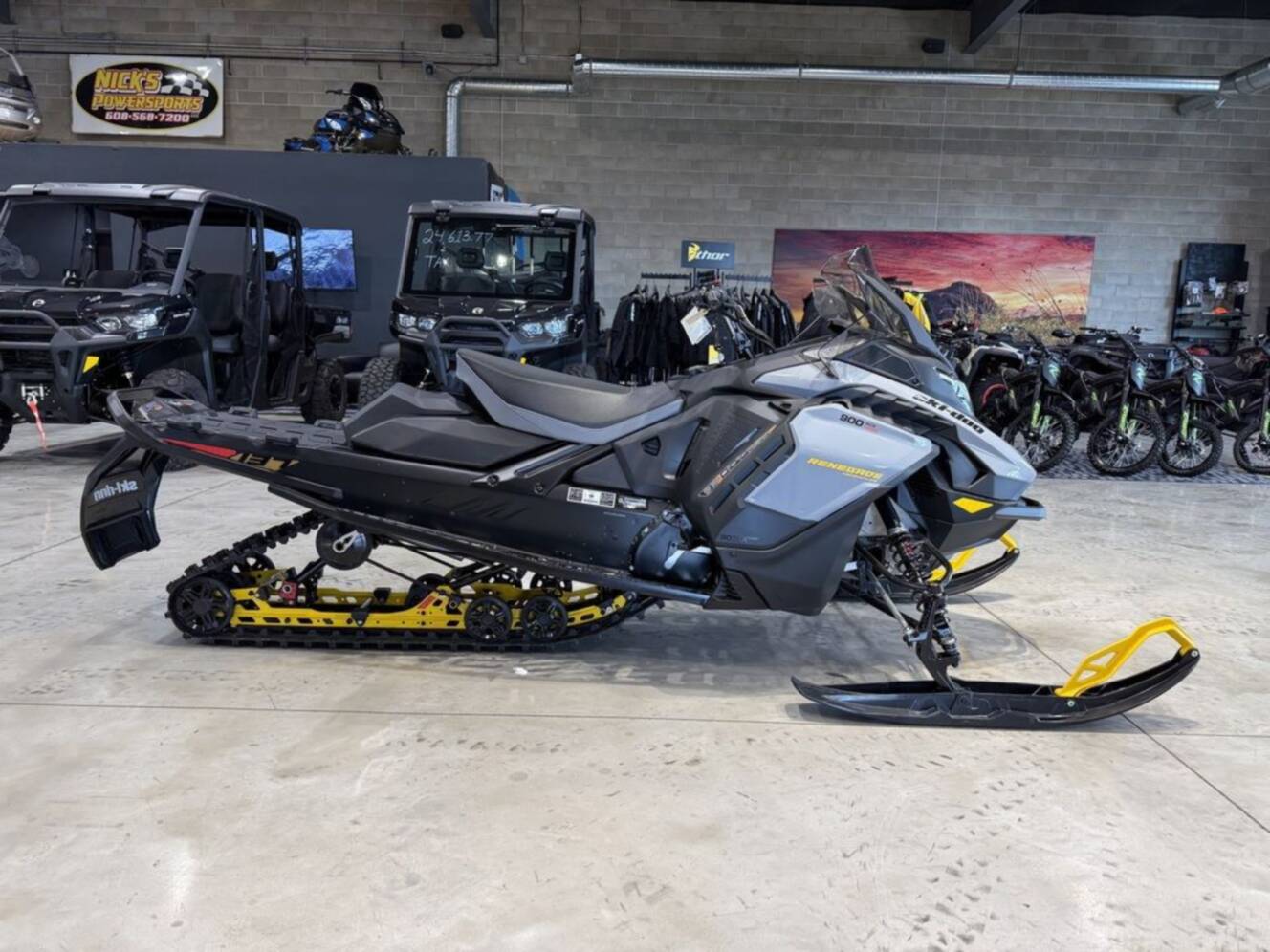 A photo of this 2025 Ski-Doo Renegade® Adrenaline® 900 ACE Turbo RipSaw 1.25_Grey