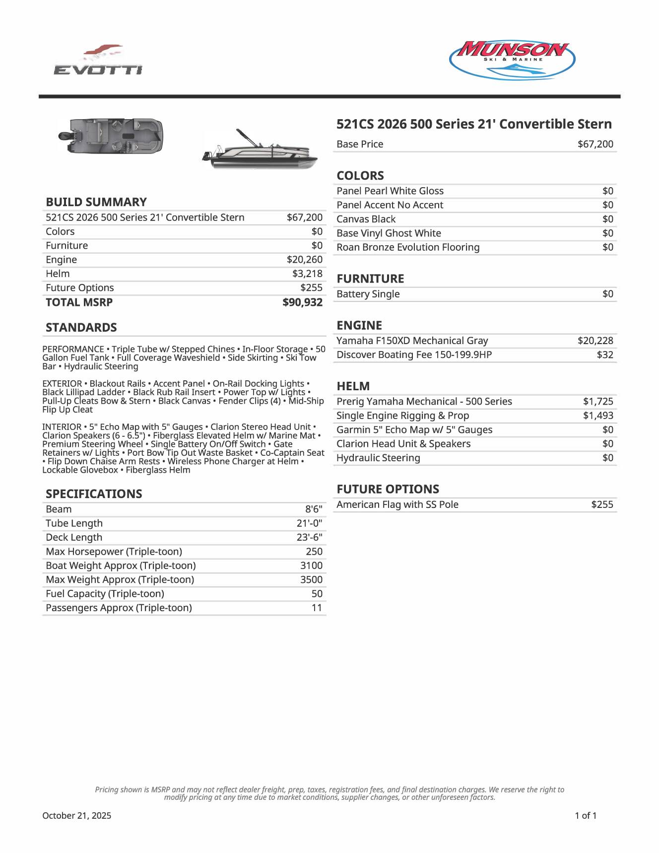A photo of this 2026 Evotti 521 CS