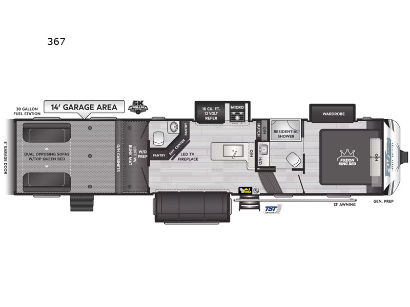 2025 Keystone Rv Fuzion Impact Edition 367 IMPACT 367 in cibolo TX