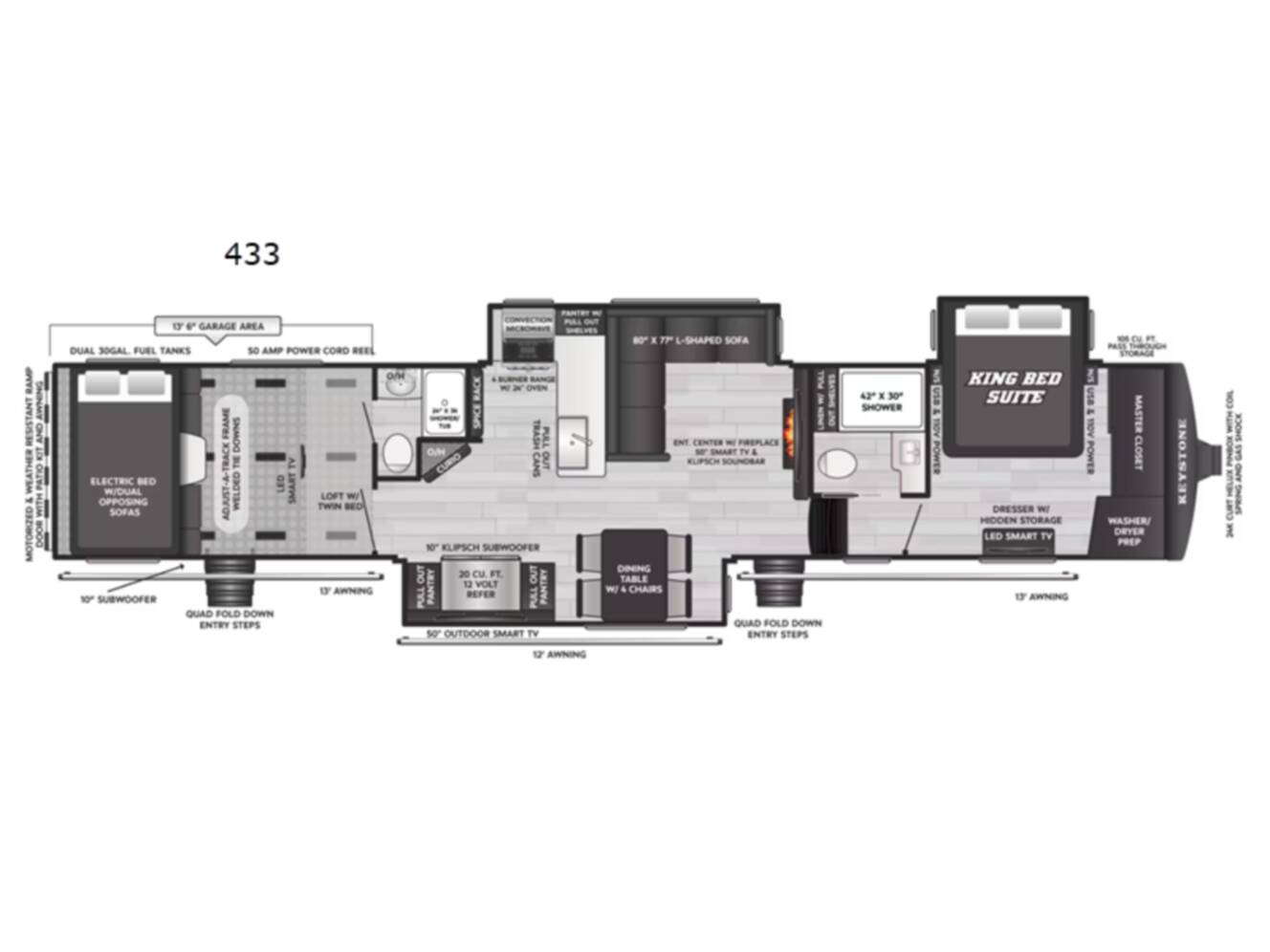 A photo of this 2026 Keystone Rv Raptor 433
