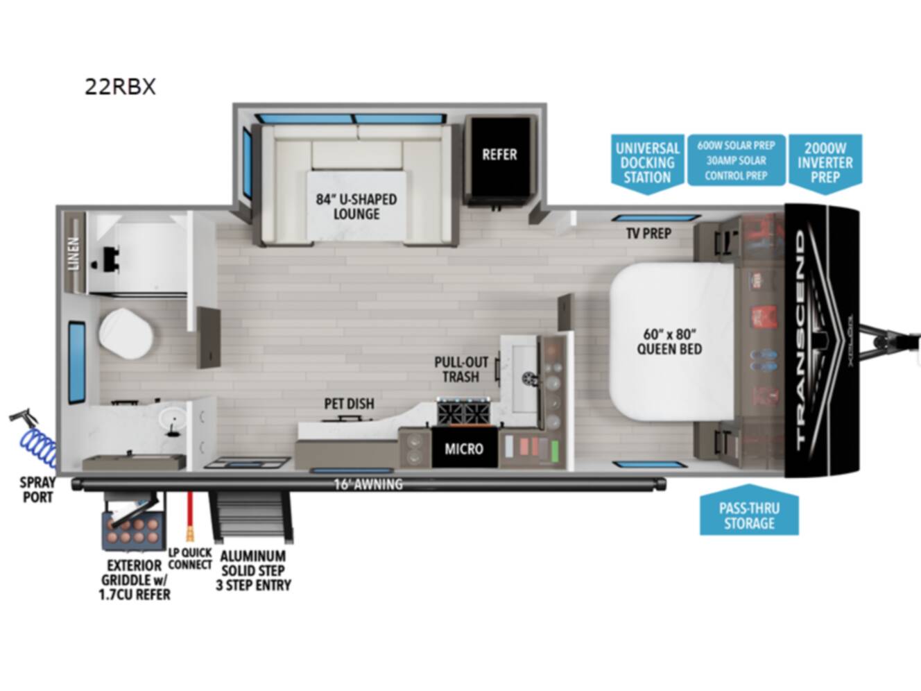 A photo of this 2026 Grand Design Transcend Xplor 22RBX