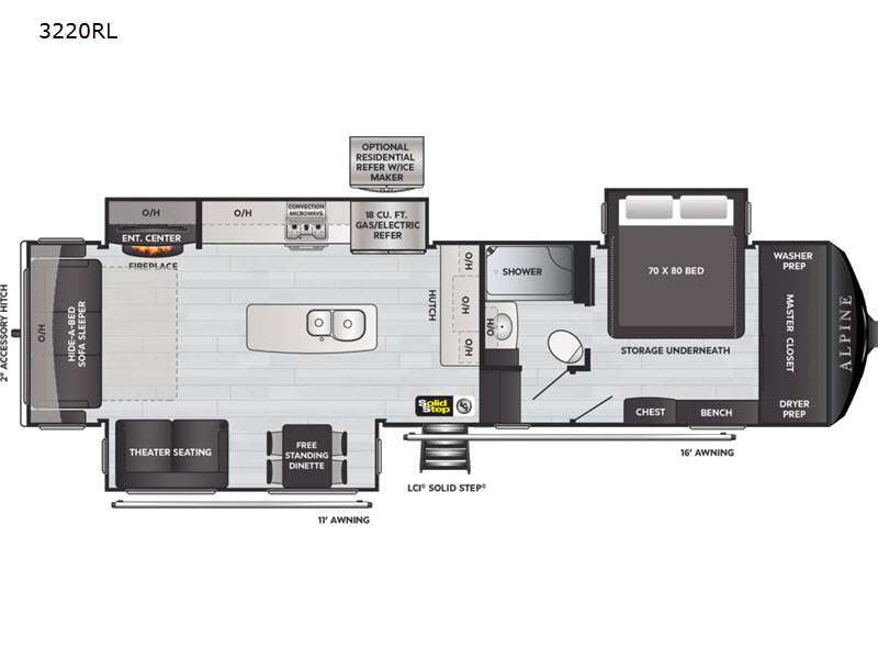 2021 Keystone Rv Alpine 3220RL in kingston NH