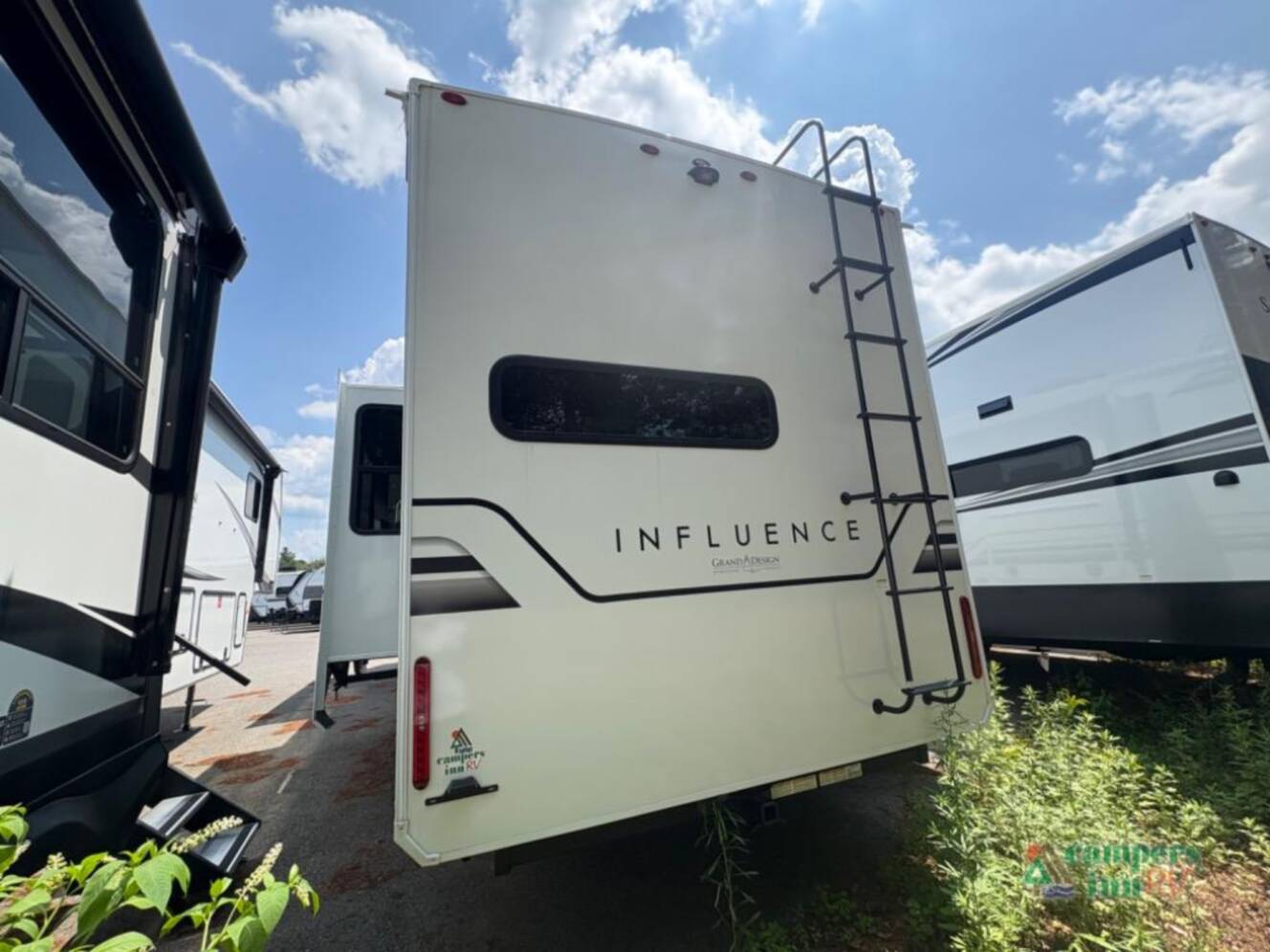 A photo of this 2025 Grand Design Influence 3203GK