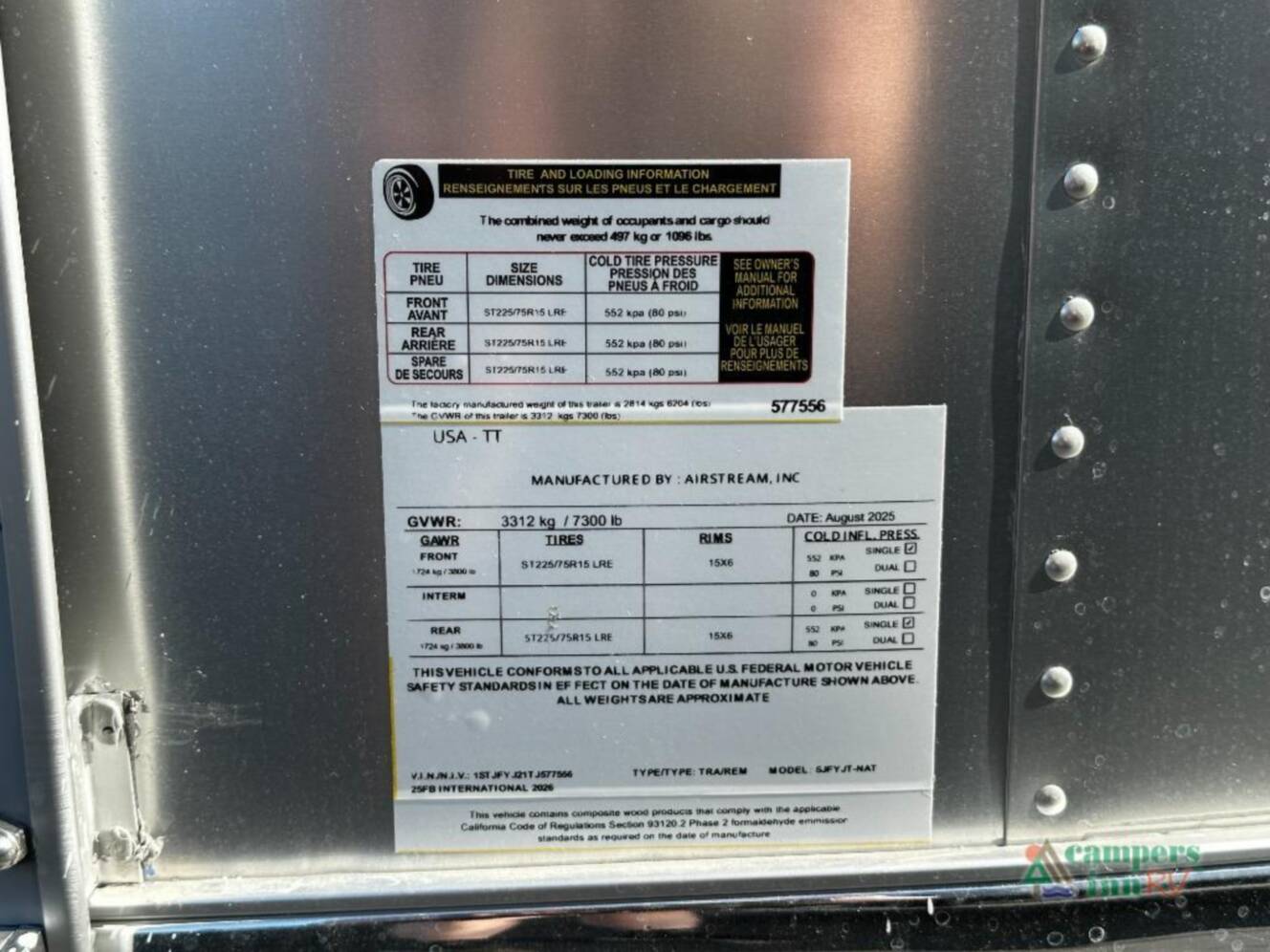 A photo of this 2026 Airstream International 25FBT