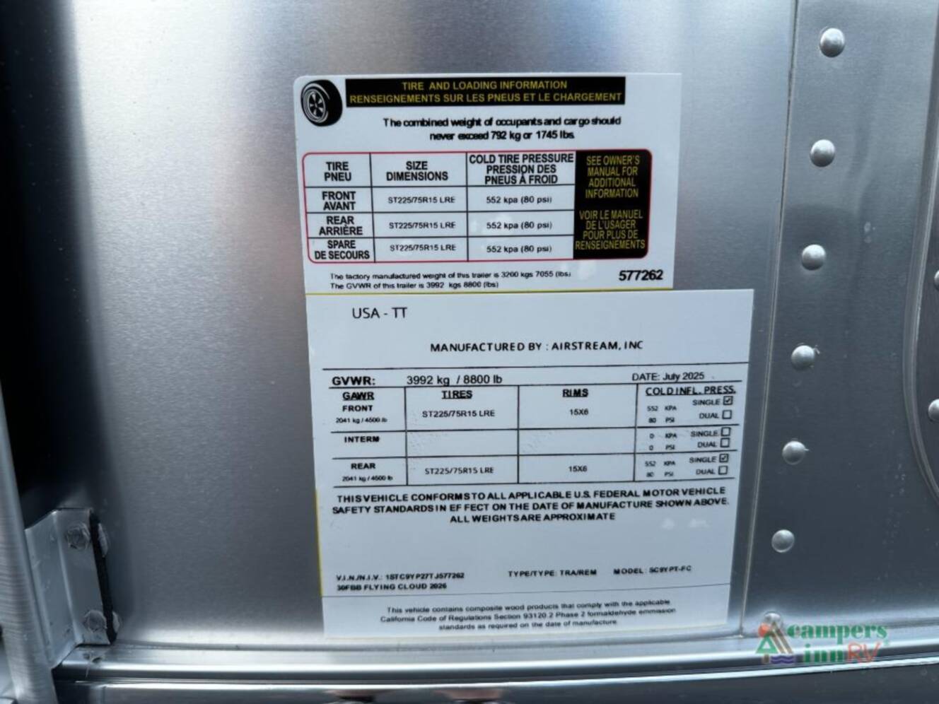 A photo of this 2026 Airstream Flying Cloud 30FBBT