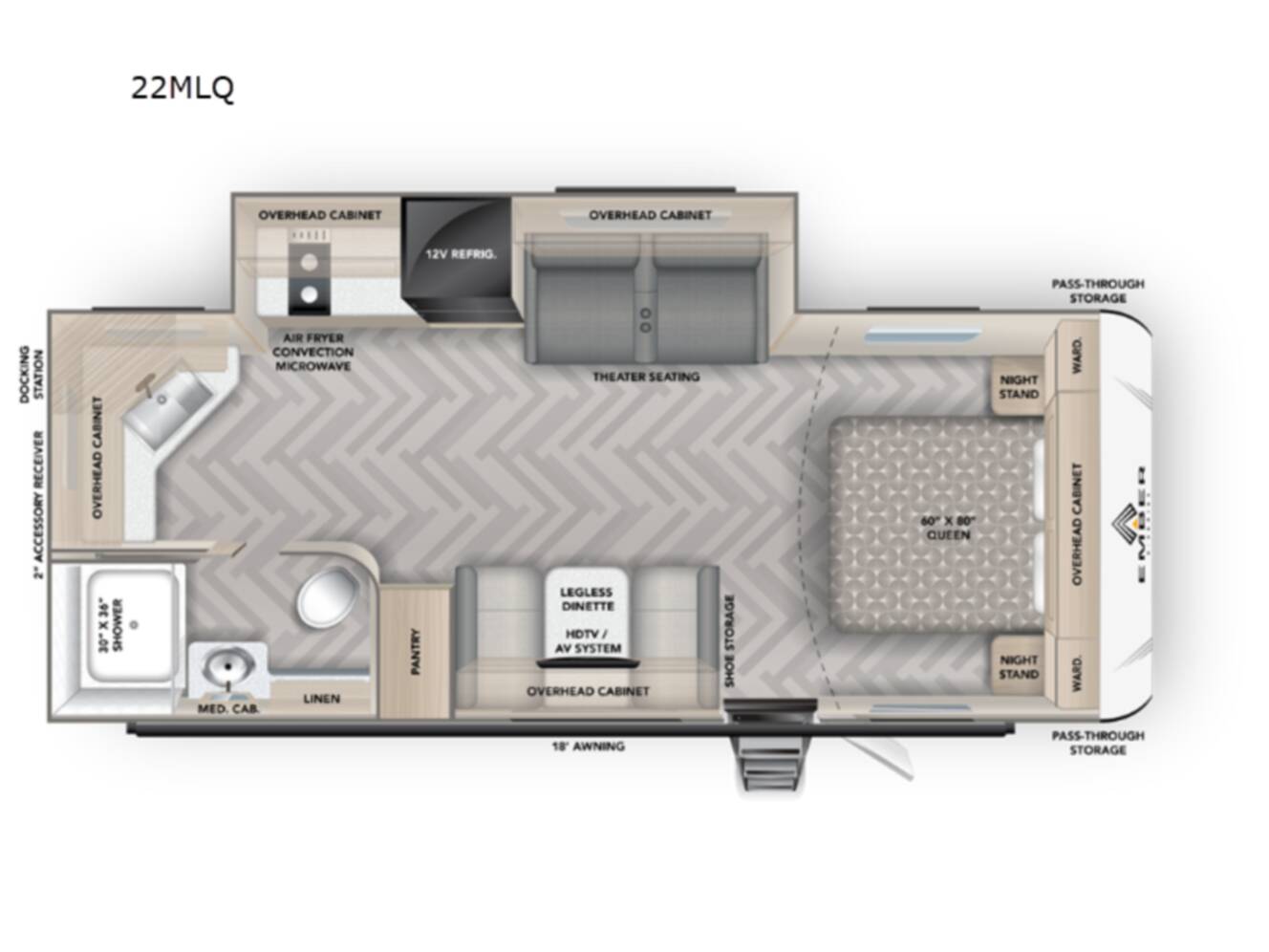 A photo of this 2025 Ember Rv E-Series 22MLQ