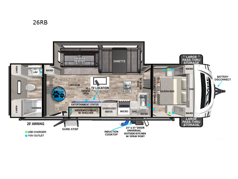 2023 Forest River Rv Vibe 26RB in east earl PA