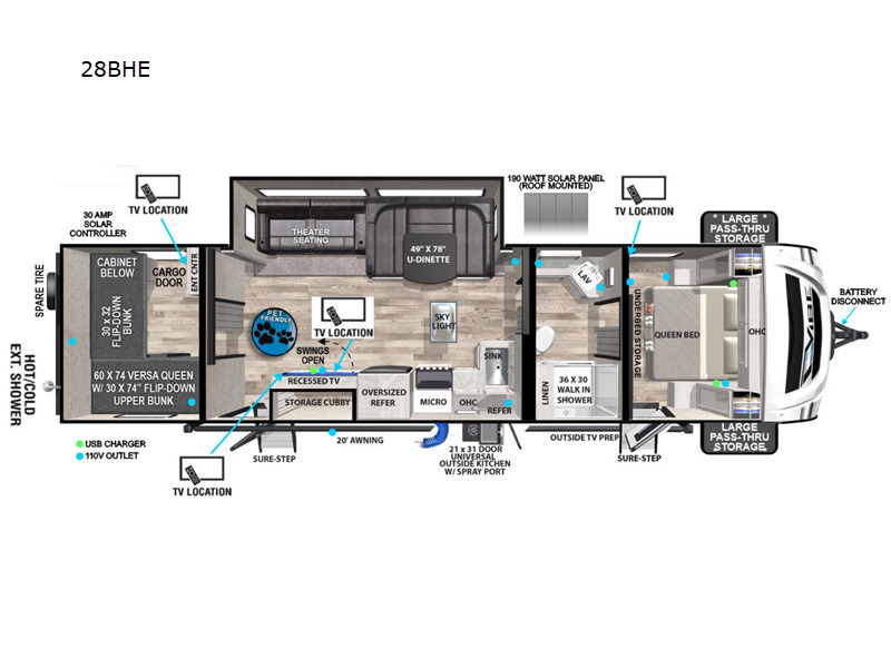 2023 Forest River Rv Vibe 28BHE in east earl PA