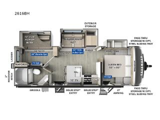 2025 FOREST RIVER ROCKWOOD ULTRA LITE 2616BH