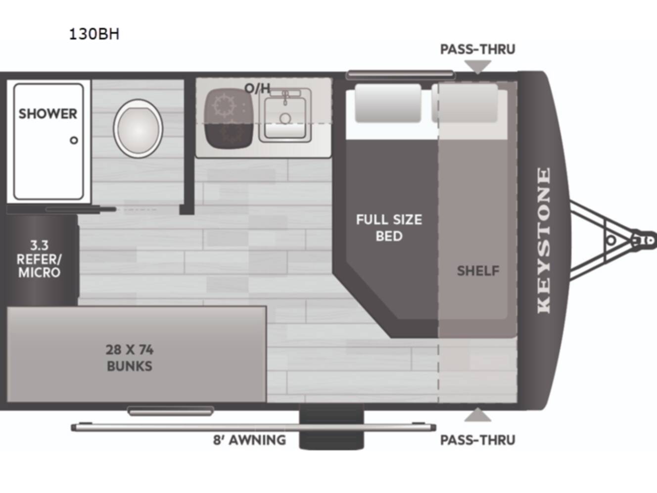 A photo of this 2026 Keystone Rv Hideout Mini 130BH
