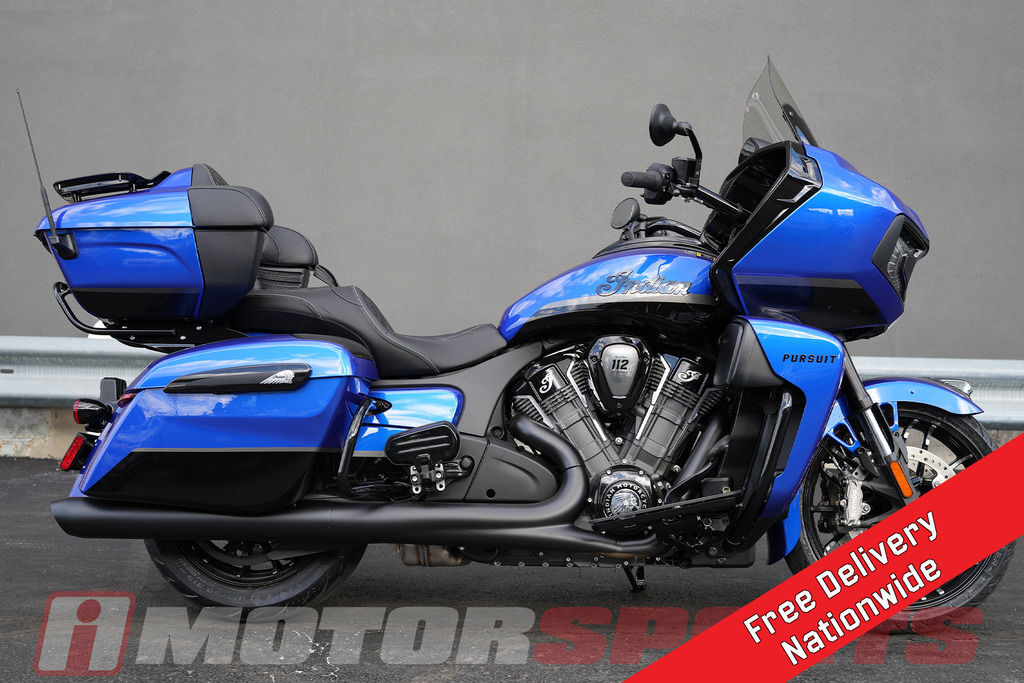 2026 Indian Motorcycle Pursuit Dark Horse 112 w/ PowerBand Audio Deep Blue Met DARK HORSE in Elmhurst, IL