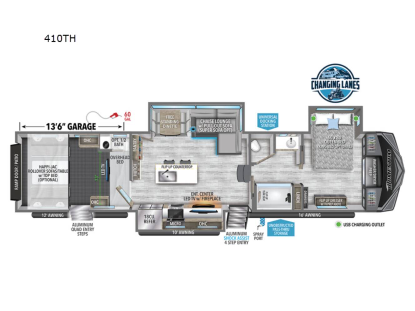 A photo of this 2023 Grand Design Momentum 410TH