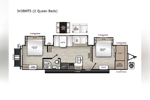 2025 Coachmen Rv Catalina Legacy Edition 343BHTS 2 Queen Beds in southington CT