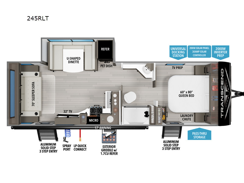 A photo of this 2026 Grand Design Transcend Xplor 245RLT