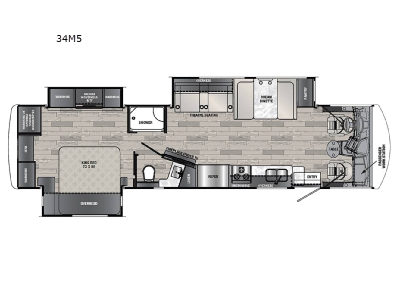 A photo of this 2023 Forest River GEORGETOWN 5 SERIES GT5 34M5