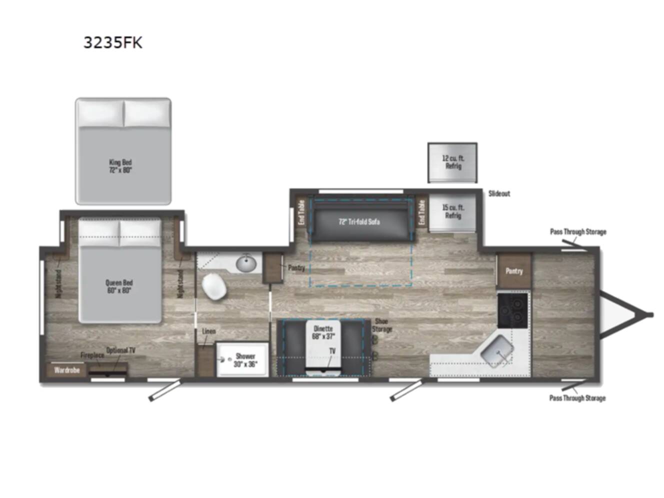A photo of this 2025 Winnebago Voyage 3235FK