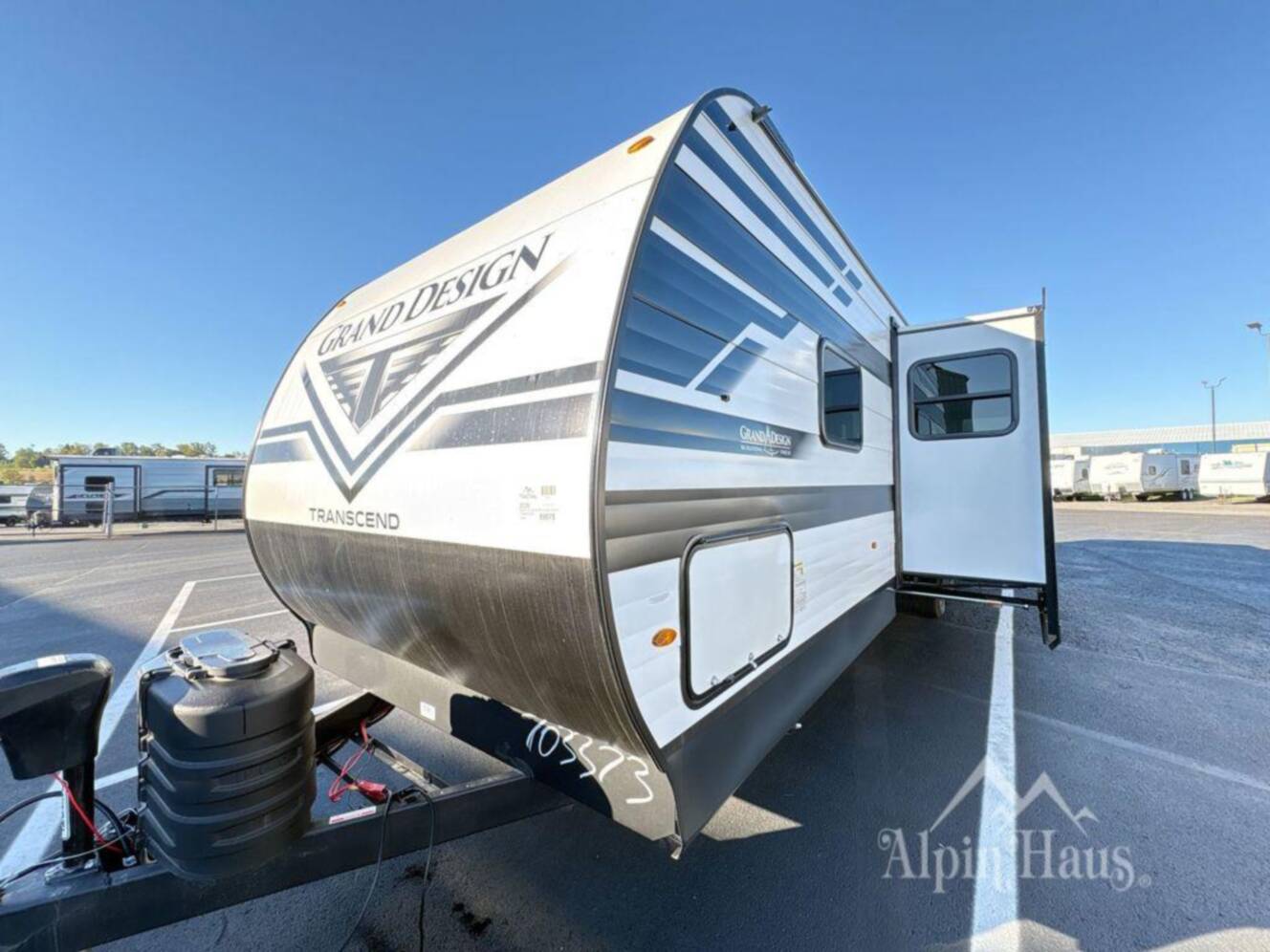 A photo of this 2026 Grand Design Transcend 325BHT