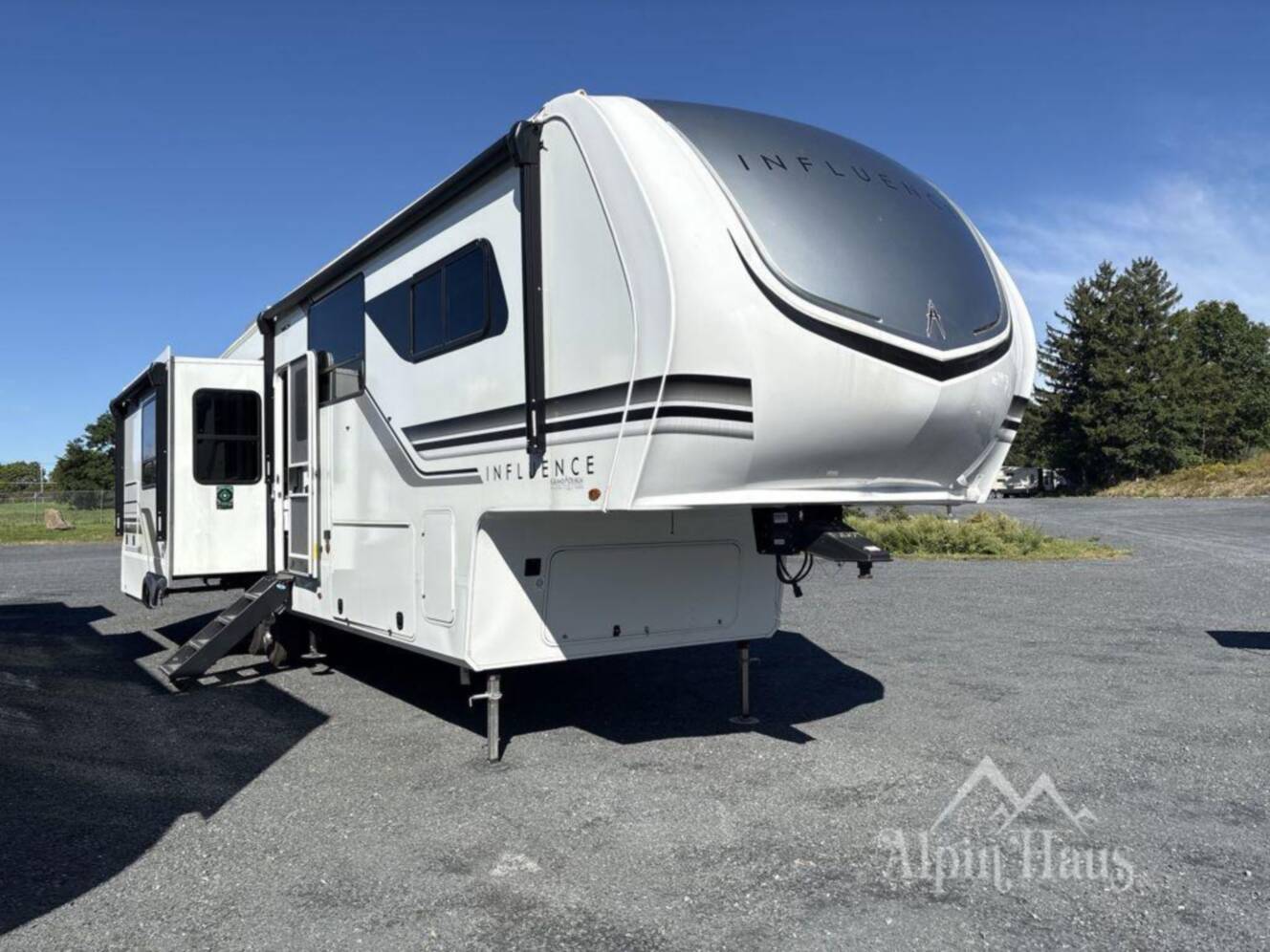 A photo of this 2025 Grand Design Influence 3203GK