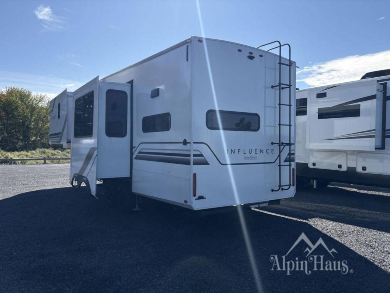 A photo of this 2025 Grand Design Influence 3203GK