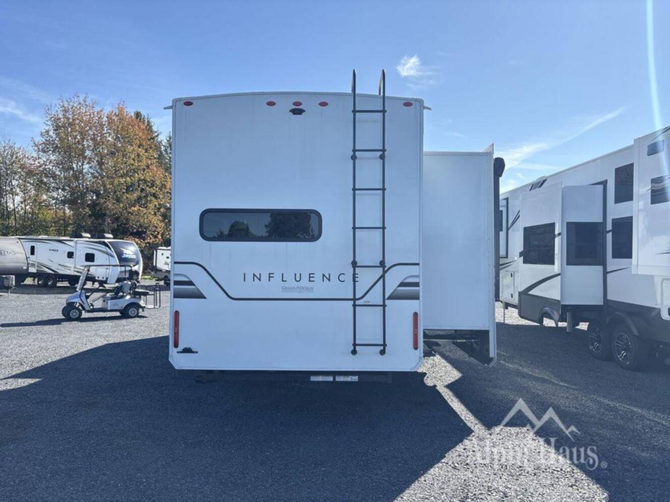 A photo of this 2025 Grand Design Influence 3203GK