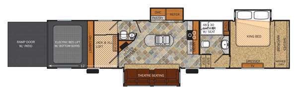 2015 Forest River Rv Vengeance Touring Edition 38L12 Fifth Wheel Toy Hauler RV