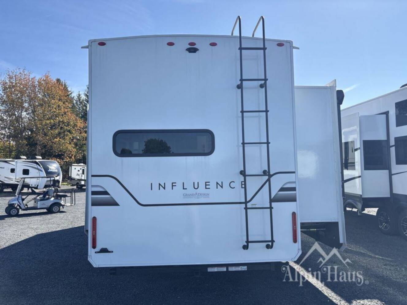 A photo of this 2025 Grand Design Influence 3203GK