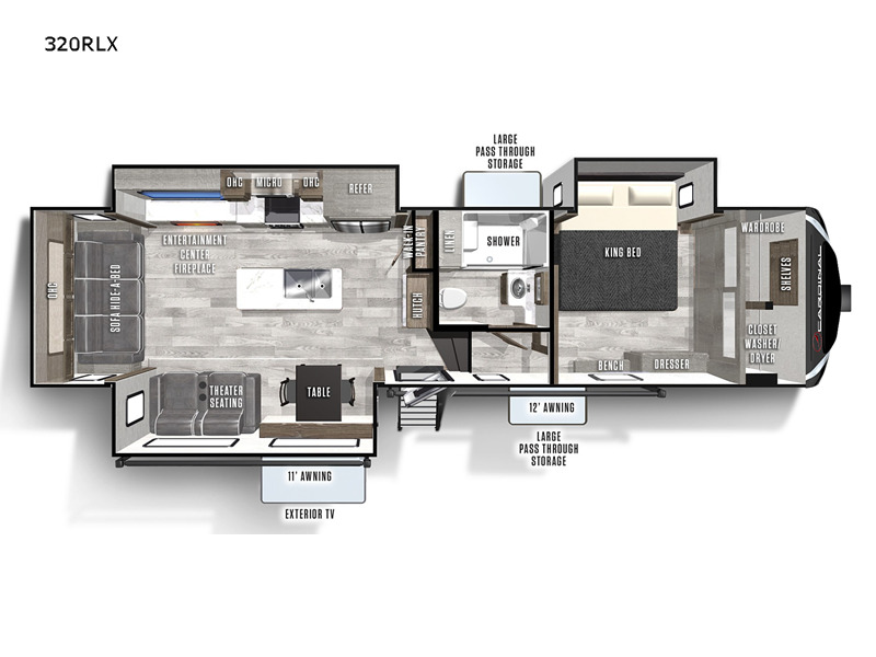2022 Forest River Rv Cardinal Luxury 320RLX in inez TX