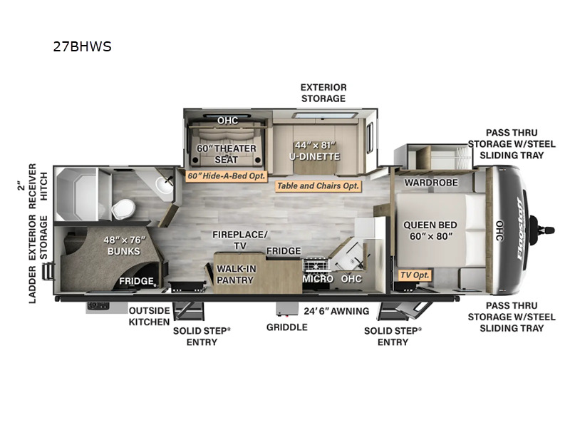 2024 Forest River Rv Flagstaff Super Lite 27BHWS in inez TX
