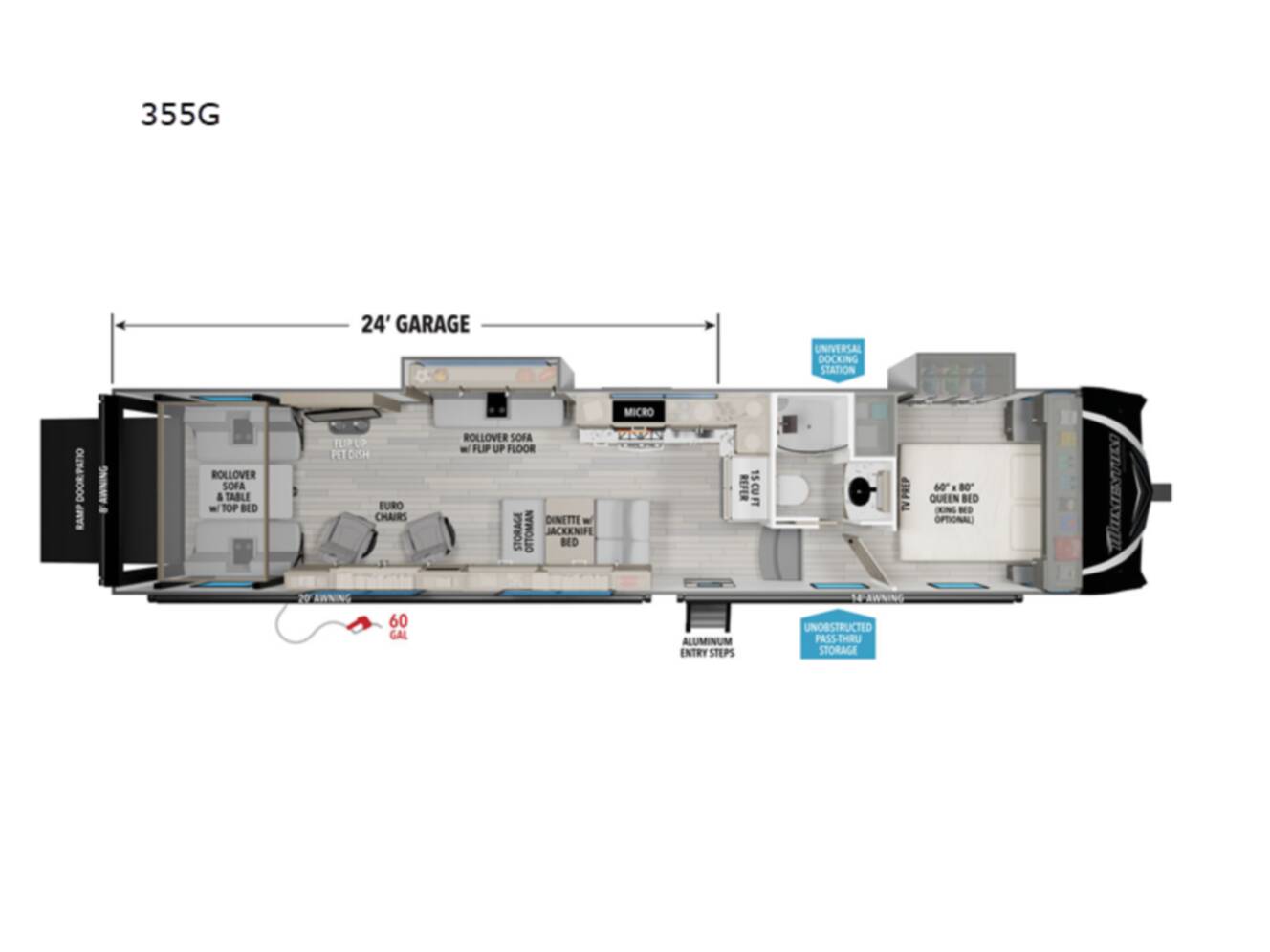 A photo of this 2024 Grand Design Momentum G-Class 355G