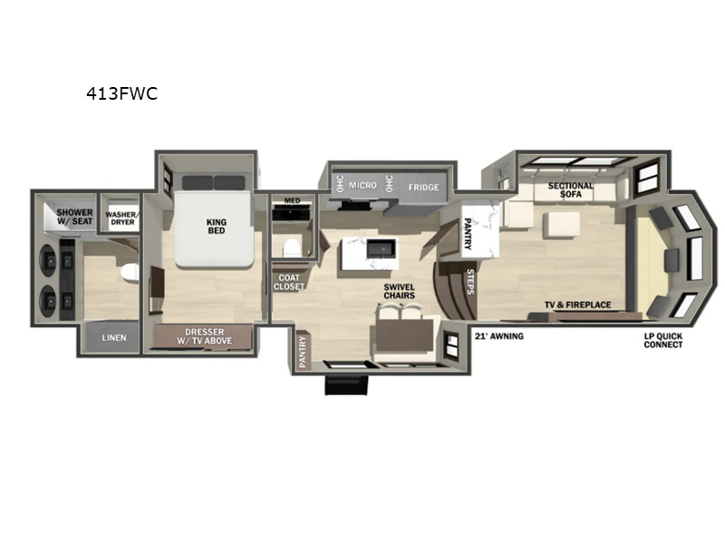2026 Forest River Rv Cedar Creek Cottage Fifth Wheels 413FWC in grand terrace CA