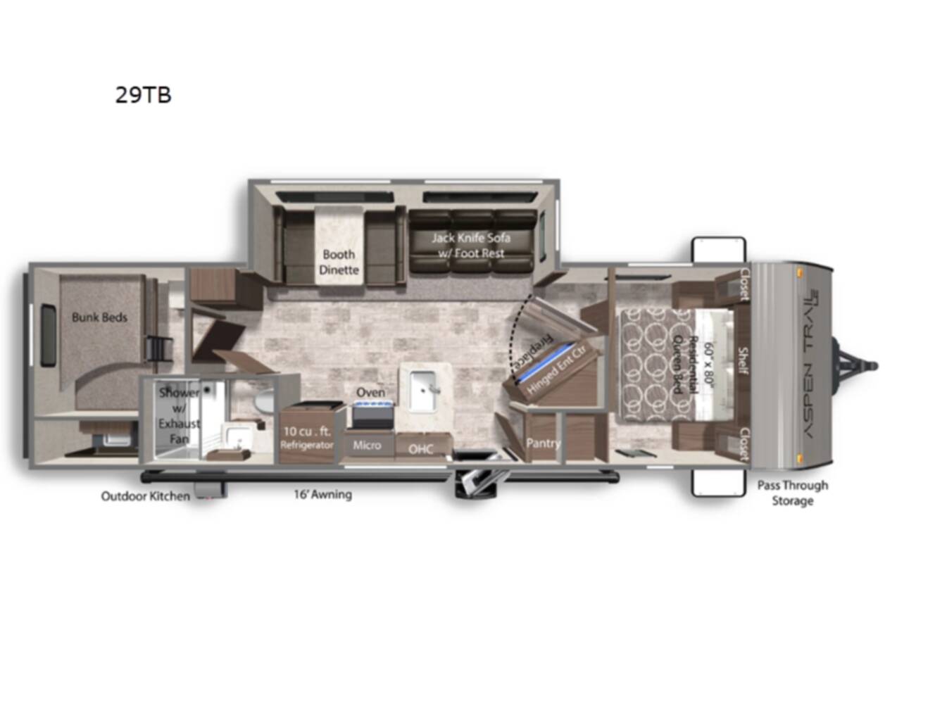 A photo of this 2026 Dutchmen Rv Aspen Trail LE 29TB